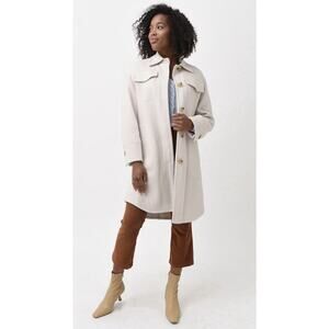 Vince Brushed Wool Shirt Coat $795 Medium The Vince Tag See Pics